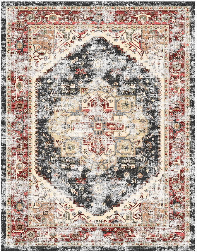 Wilton-Teppich - Javis (rot/bunt) (Größe: 160 x 230 cm)