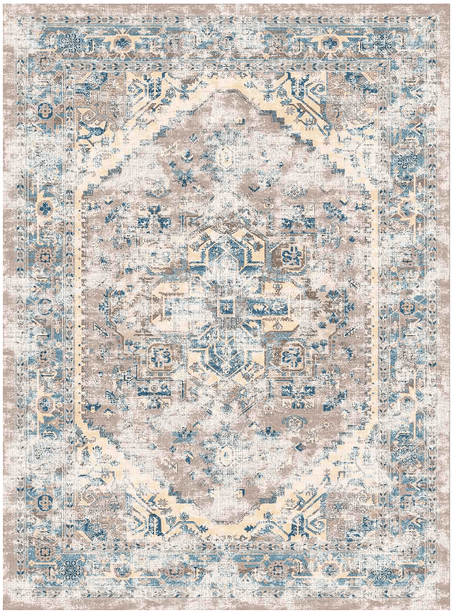 Wilton-Teppich - Javis (blau/bunt) (Größe: 160 x 230 cm)