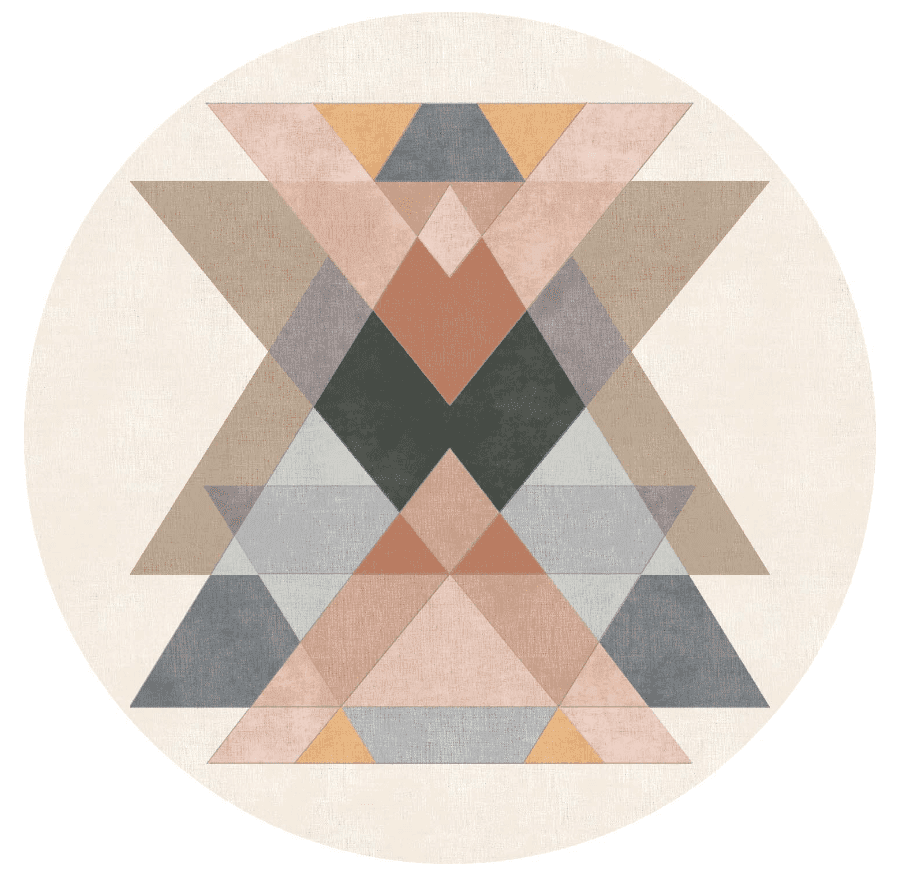 Rund Teppich - Jeral (beige/bunt) (Größe: Ø 180 cm)