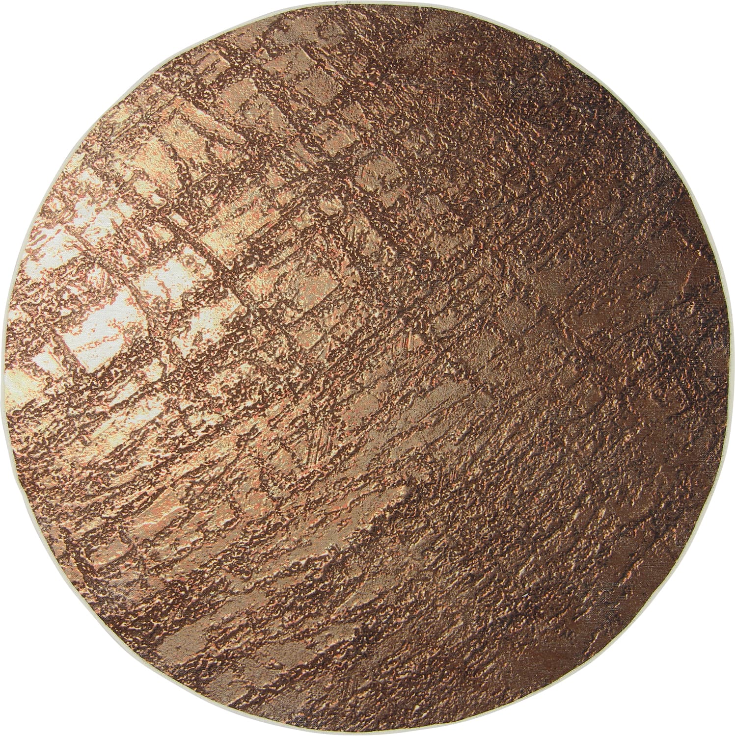 Rund Teppich - Junes (gold) (Größe: Ø 200 cm)