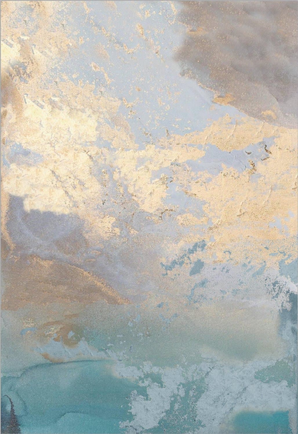 Wilton-Teppich - Lesley (blau/grau/türkis) (Größe: 240 x 240 cm (Quadrat))
