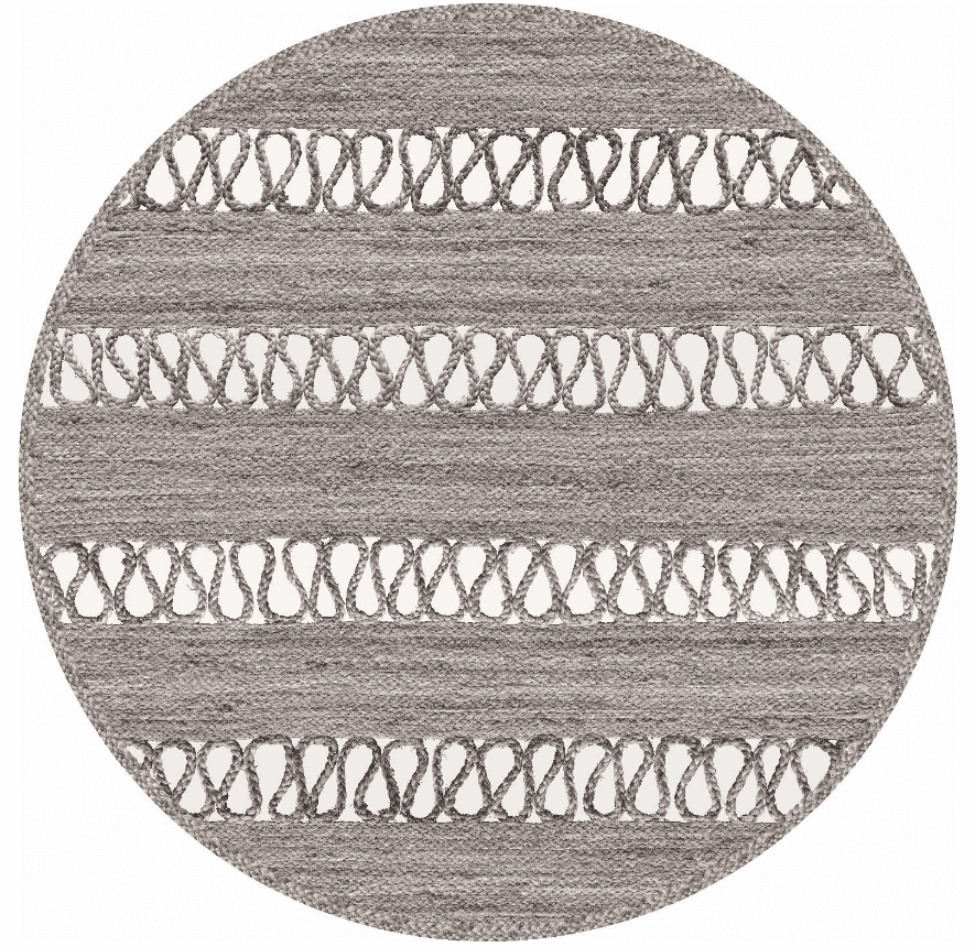 Rund Teppich - Levie (grau) (Größe: Ø 180 cm)
