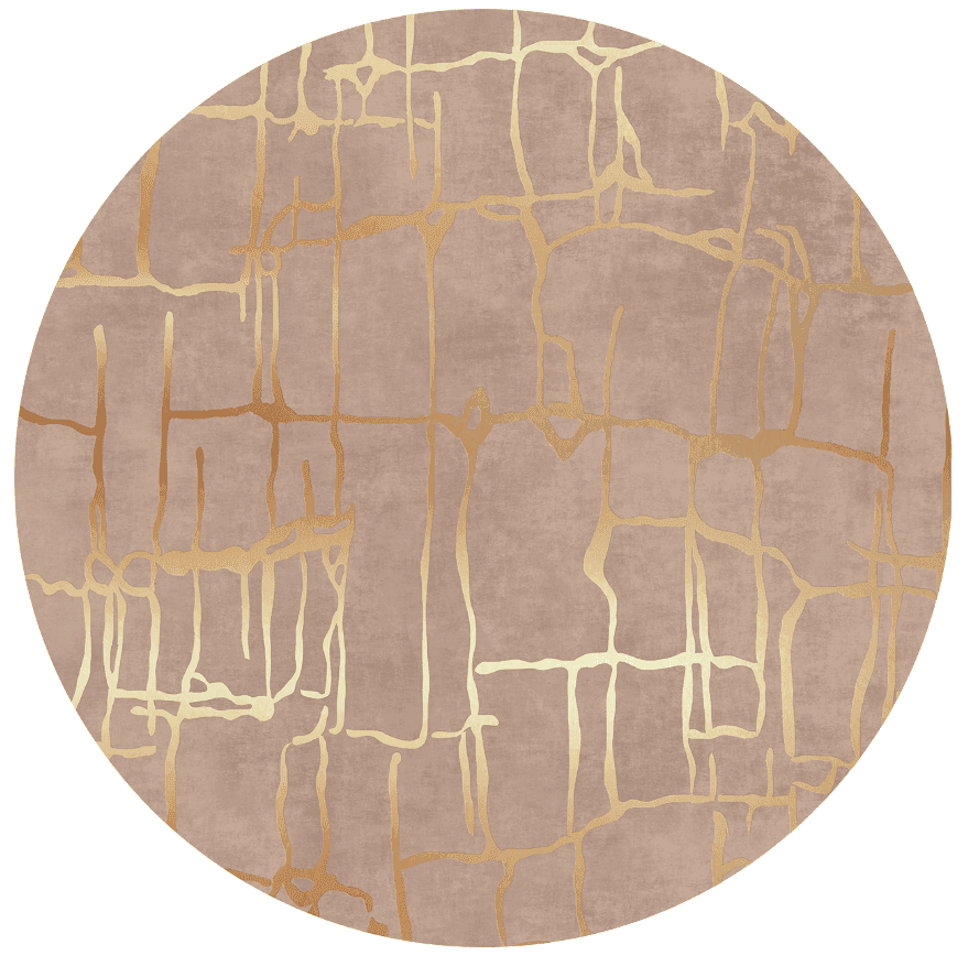 Rund Teppich - Lorenzo (braun/gold) (Größe: Ø 200 cm)