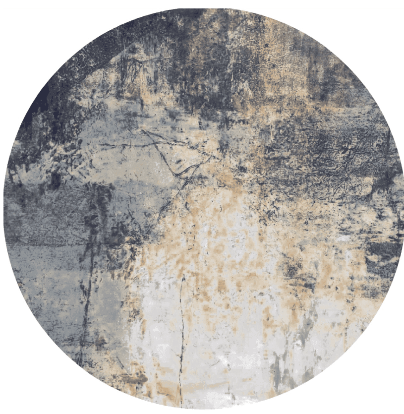 Rund Teppich - Melazzo (grau/bunt) (Größe: Ø 180 cm)