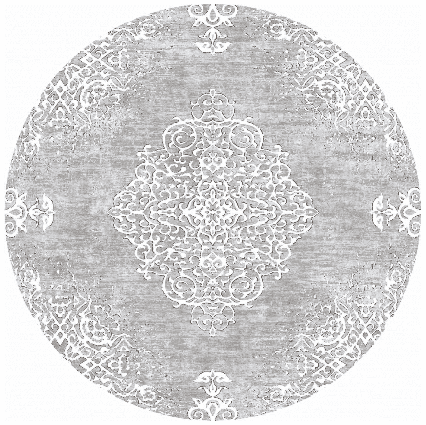 Rund Teppich - Milazzo (grau) (Größe: Ø 180 cm)