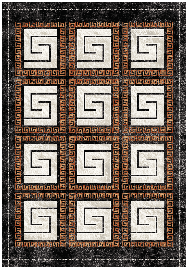 Wilton-Teppich - Milos (schwarz/weiß) (Größe: 200 x 280 cm)