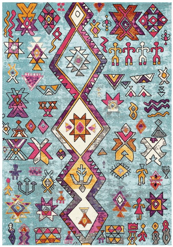 Wilton-Teppich - Misare (blau/bunt) (Größe: 160 x 230 cm)