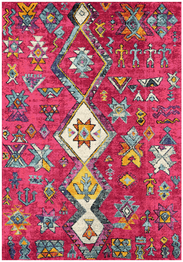 Wilton-Teppich - Misare (rosa/bunt) (Größe: 200 x 280 cm)