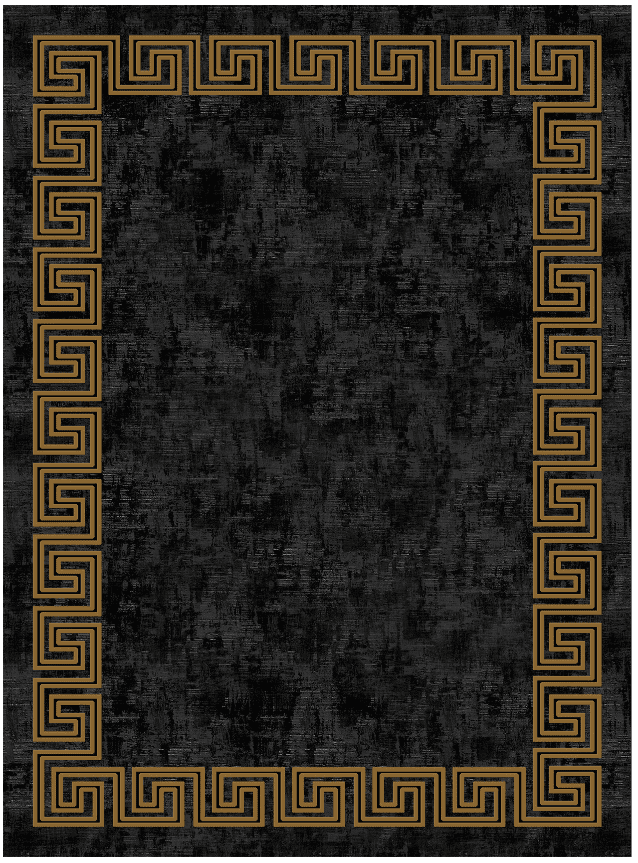 Wilton-Teppich - Myra (schwarz/gold) (Größe: 200 x 280 cm)