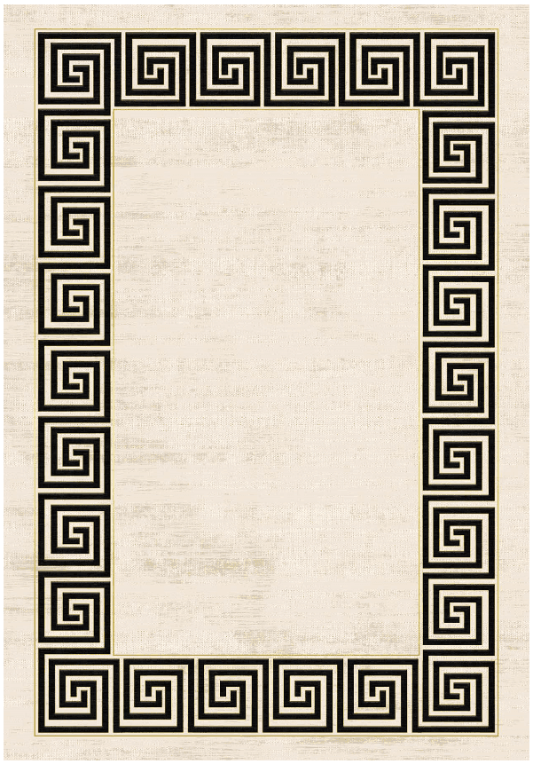 Wilton-Teppich - Mytos (beige/schwarz) (Größe: 200 x 280 cm)