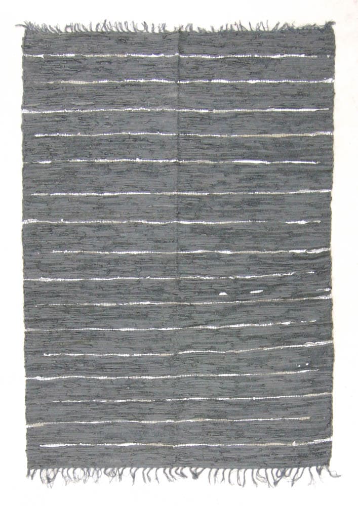 Flickenteppich - Nordal Design (grau - 100 % Leder) (Größe: 200 x 300 cm)