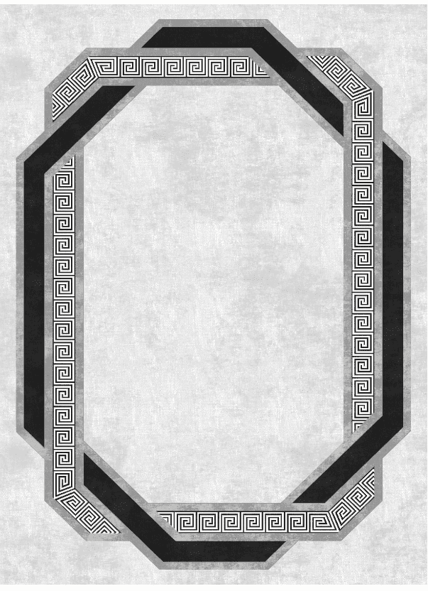 Wilton-Teppich - Olympia (schwarz/weiß) (Größe: 200 x 280 cm)