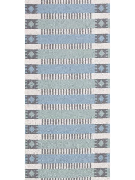 Kunststoffteppiche - Der Horred-Teppich Märta (blau/grün) (Größe: 70 x 100 cm)