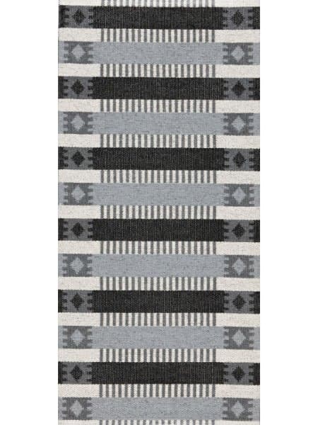 Kunststoffteppiche - Der Horred-Teppich Märta (grau/schwarz) (Größe: 70 x 50 cm)