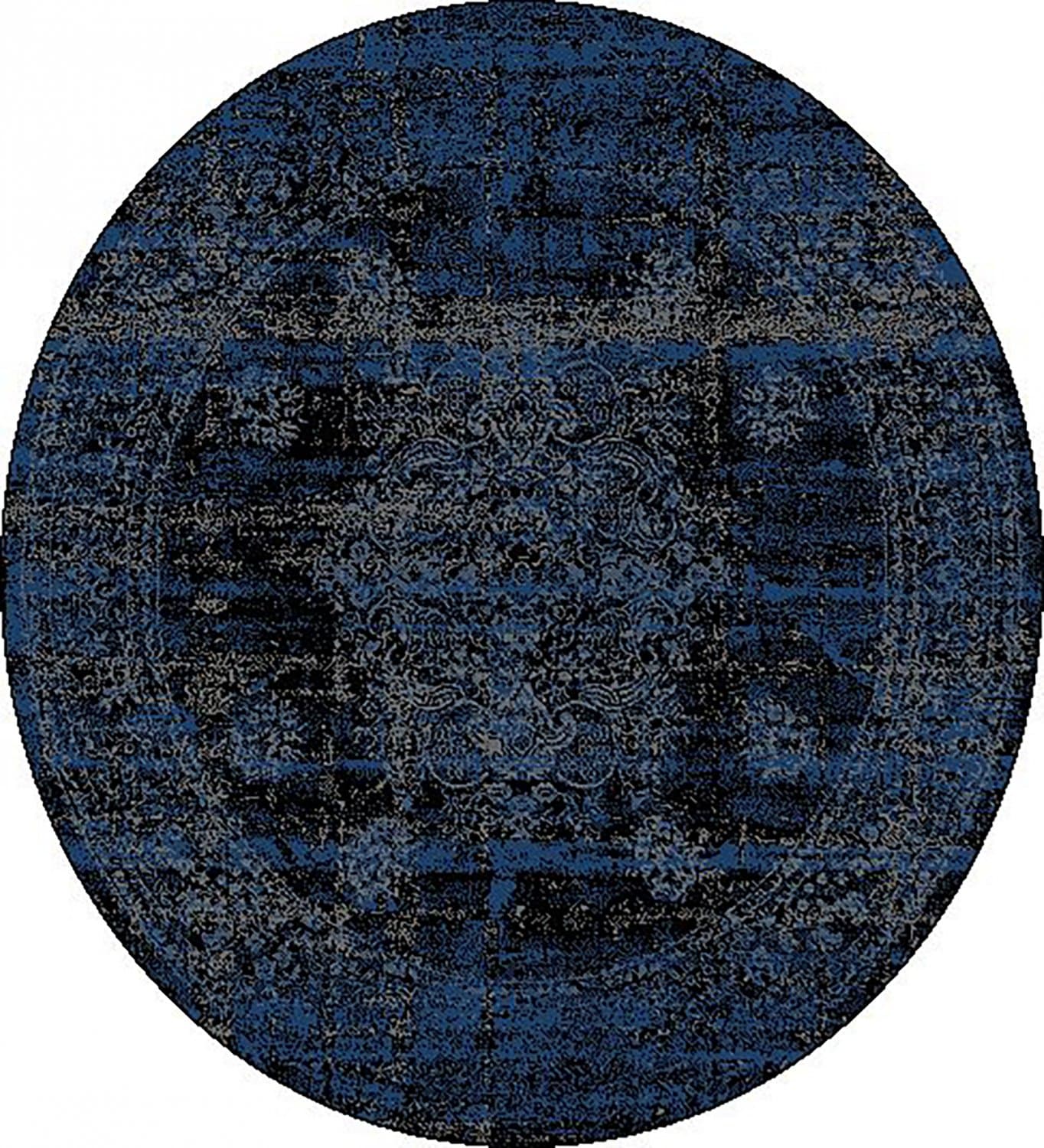 Rund Teppich - Peking Royal (marineblau) (Größe: Ø 200 cm)