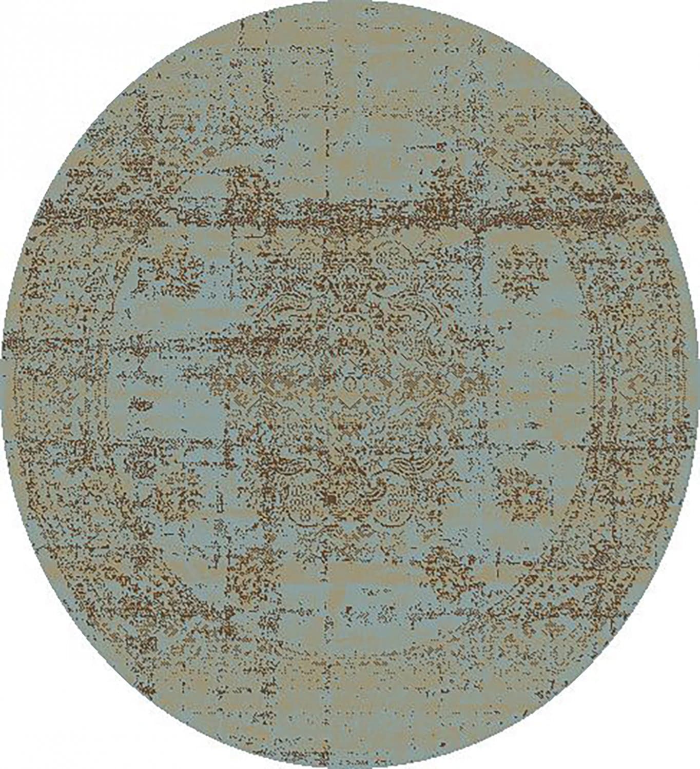Rund Teppich - Peking Royal (Türkis) (Größe: Ø 120 cm)