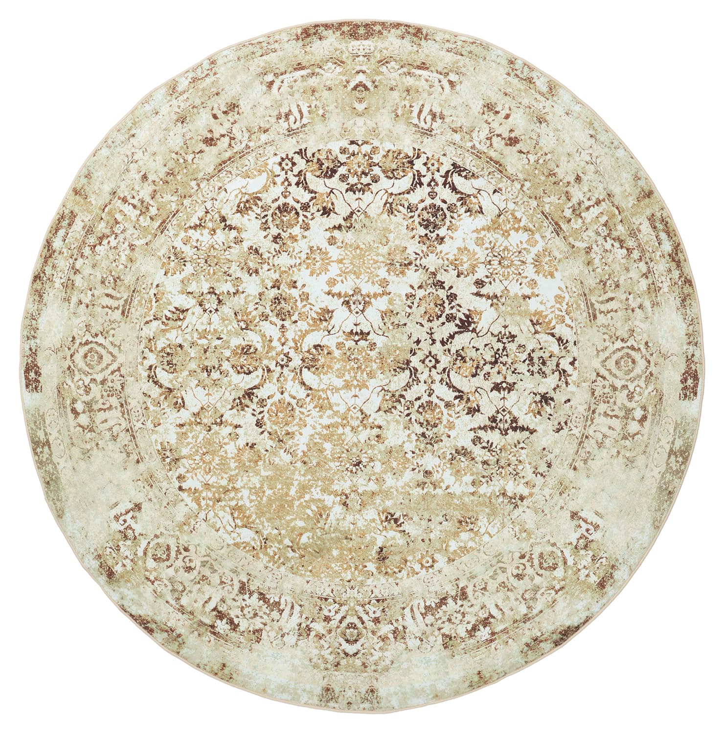 Rund Teppich - Denizli (beige) (Größe: Ø 120 cm)