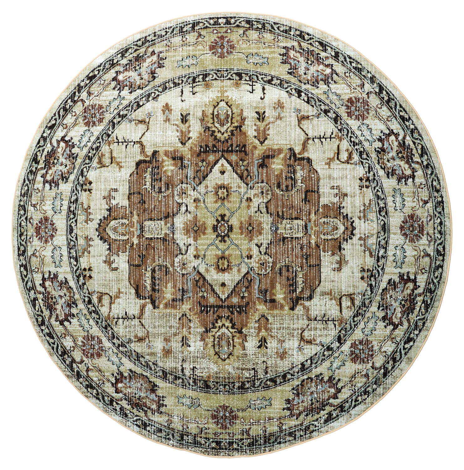 Rund Teppich - Siliana (beige) (Größe: Ø 200 cm)