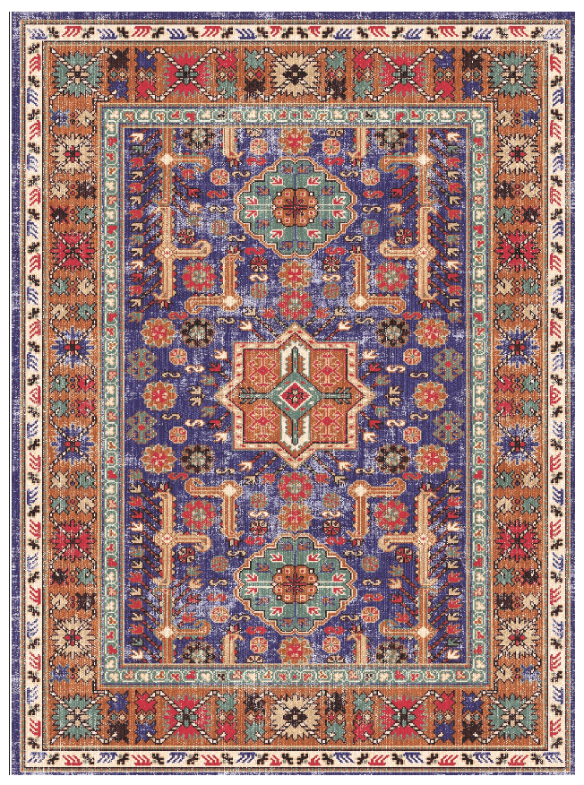 Wilton-Teppich - Patnos (blau/multi) (Größe: 160 x 230 cm)