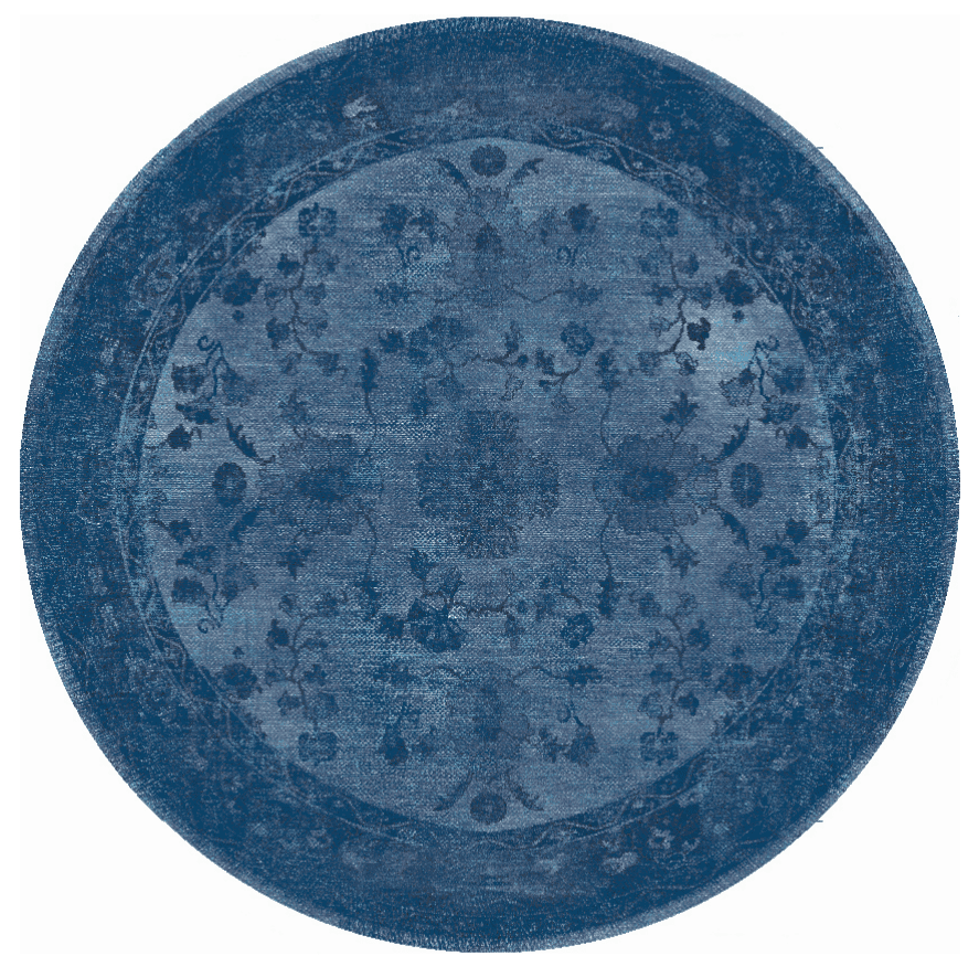 Rund Teppich - Gombalia (blau) (Größe: Ø 240 cm)