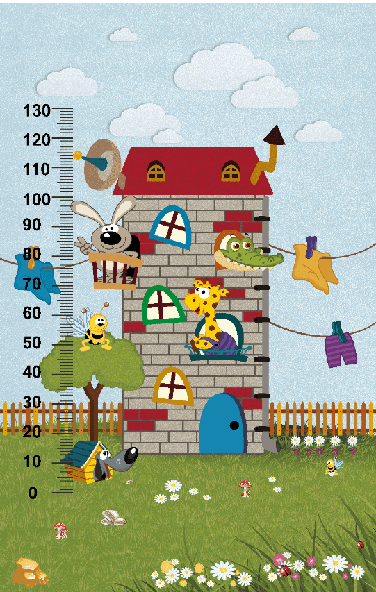 Kinderteppich - Funny house (Größe: 120 x 160 cm)