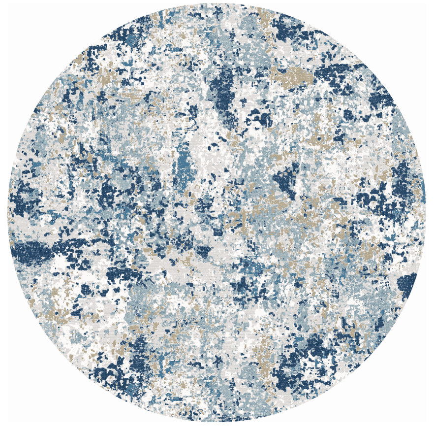 Rund Teppich - Hiboun (blau) (Größe: Ø 160 cm)