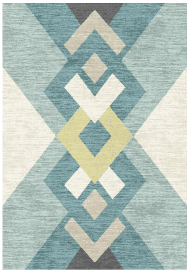 Wilton-Teppich - Temara (blau/bunt) (Größe: 160 x 230 cm)