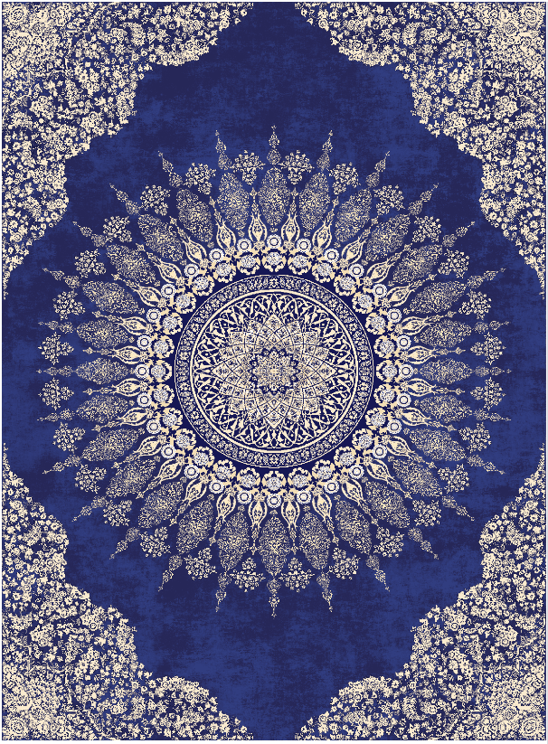 Wilton-Teppich - Sandrigo (blau/beige) (Größe: 200 x 280 cm)