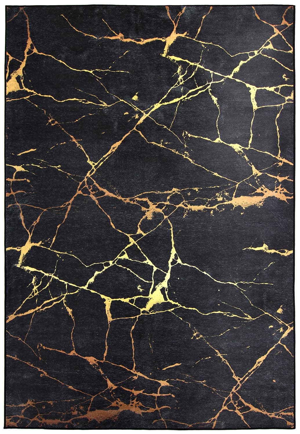 Wilton-Teppich - Vieste (schwarz/gold) (Größe: 200 x 280 cm)